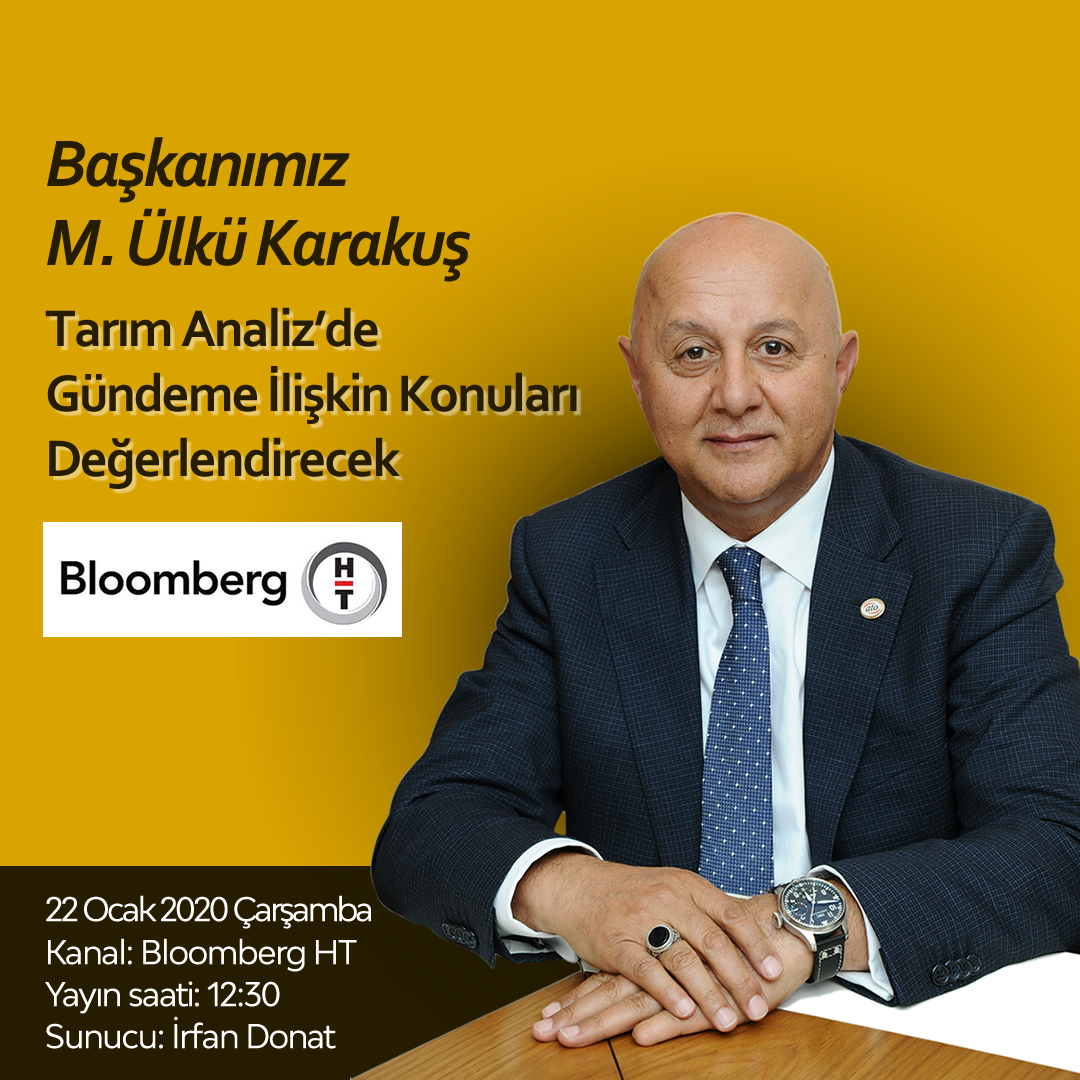 BAŞKANIMIZ M.ÜLKÜ KARAKUŞ TARIM ANALİZ PROGRAMINDA GÜNDEME İLİŞKİN GÖRÜŞLERİNİ PAYLAŞACAK