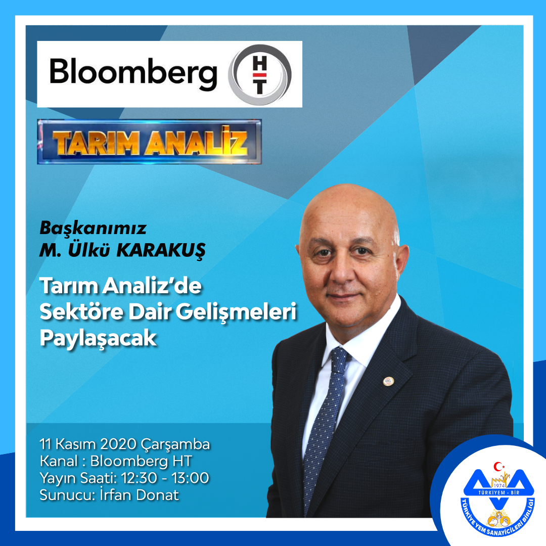 Başkanımız Sayın M.Ülkü KARAKUŞ Tarım Analiz’de Sektöre Dair Gelişmeleri Paylaşacak